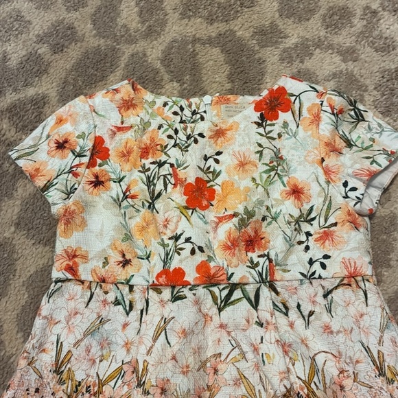 ZARA Girls Floral Poplin Shirt Sleeve Dress 5 - Picture 2 of 4